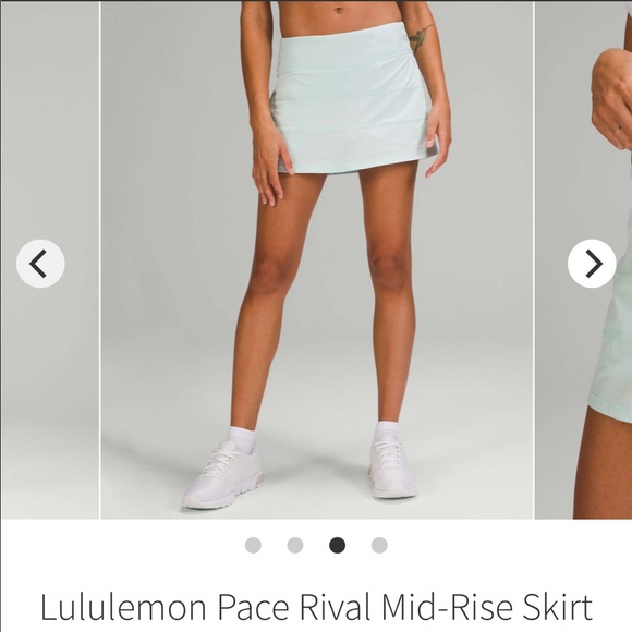Lululemon Pace Rival Mid-Rise Skirt 4 Delicate Mint - Picture 4 of 6
